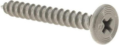 Buildex - #10 Pancake Head Phillips Sheet Metal Screw - Steel, 1" Length Under Head - Exact Industrial Supply