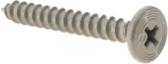 Buildex - #10 Pancake Head Phillips Sheet Metal Screw - Steel, 1-1/2" Length Under Head - Exact Industrial Supply
