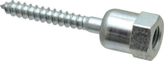 Buildex - 3/8" Zinc-Plated Steel Vertical (End Drilled) Mount Threaded Rod Anchor - 5/8" Diam x 2" Long, Swivel Head, 1,760 Lb Ultimate Pullout, For Use with Wood - Exact Industrial Supply