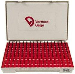 Vermont Gage - 190 Piece, 0.0615-0.2505 Inch Diameter Plug and Pin Gage Set - Minus 0.0002 Inch Tolerance, Class ZZ - Exact Industrial Supply
