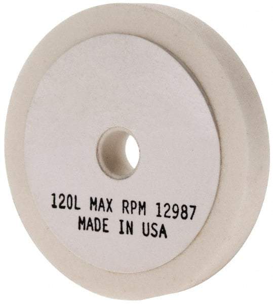 Grier Abrasives - 120 Grit Aluminum Oxide Type 1 Internal Grinding Wheel - 2-1/2" Diam x 3/8" Hole x 3/8" Thick, 12,987 Max RPM, Fine Grade, L Hardness, Vitrified Bond - Exact Industrial Supply