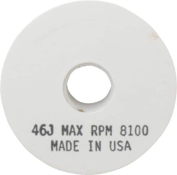 Grier Abrasives - 46 Grit Aluminum Oxide Type 1 Internal Grinding Wheel - 4" Diam x 1/2" Hole x 1/2" Thick, 8,100 Max RPM, Coarse Grade, J Hardness, Vitrified Bond - Exact Industrial Supply