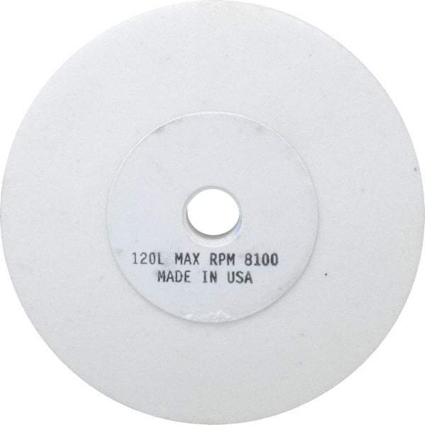 Grier Abrasives - 120 Grit Aluminum Oxide Type 1 Internal Grinding Wheel - 4" Diam x 1/2" Hole x 1/2" Thick, 8,100 Max RPM, Fine Grade, L Hardness, Vitrified Bond - Exact Industrial Supply