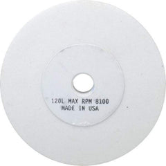 Grier Abrasives - 120 Grit Aluminum Oxide Type 1 Internal Grinding Wheel - 4" Diam x 1/2" Hole x 1/2" Thick, 8,100 Max RPM, Fine Grade, L Hardness, Vitrified Bond - Exact Industrial Supply