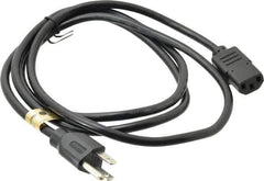 Tripp-Lite - 6' Long, NEMA 5-15P/IEC-320-C-13 Computer Cable - Black, Male x Female - Exact Industrial Supply
