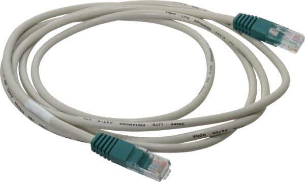 Tripp-Lite - 7' Long, RJ45/RJ45 Computer Cable - Gray, Male x Male - Exact Industrial Supply