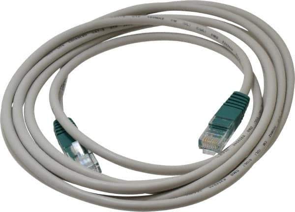 Tripp-Lite - 10' Long, RJ45/RJ45 Computer Cable - Gray, Male x Male - Exact Industrial Supply