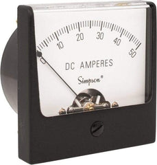 Simpson Electric - Analog, DC Ammeter, Panel Meter - 60 Hz, 0.001 Ohms at 60 Hz - Exact Industrial Supply