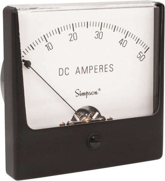 Simpson Electric - Analog, DC Ammeter, Panel Meter - 60 Hz, 0.001 Ohms at 60 Hz - Exact Industrial Supply