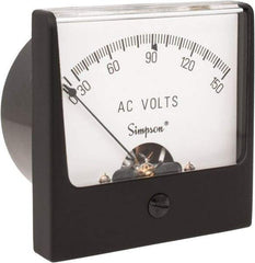 Simpson Electric - Analog, AC Voltmeter, Panel Meter - 60 Hz, 25000 Ohms at 60 Hz, 150 VAC - Exact Industrial Supply