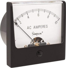 Simpson Electric - Analog, AC Ammeter, Panel Meter - 60 Hz, 0.004 Ohms at 60 Hz - Exact Industrial Supply