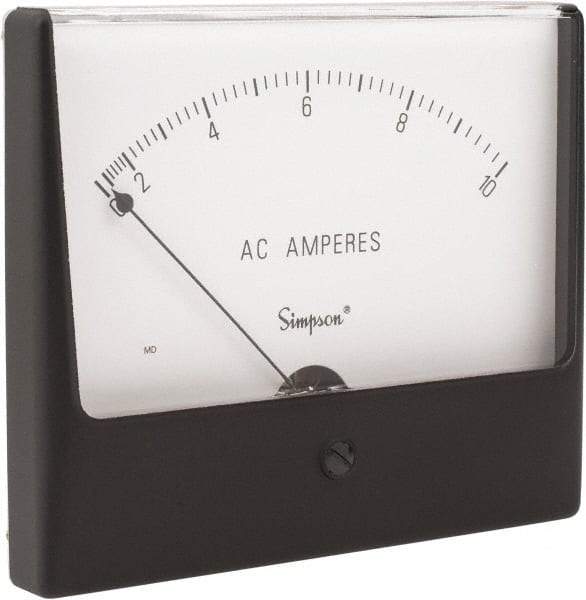Simpson Electric - Analog, AC Ammeter, Panel Meter - 60 Hz, 0.004 Ohms at 60 Hz - Exact Industrial Supply