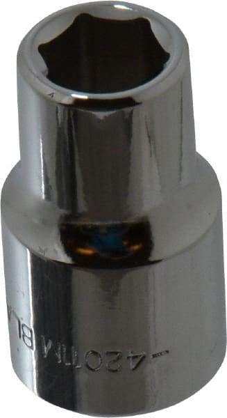 Blackhawk by Proto - 1/2" Drive, Standard Hand Socket - 6 Points, 1-1/2" OAL, Chrome Finish - Exact Industrial Supply