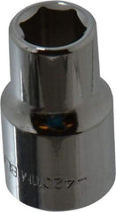 Blackhawk by Proto - 1/2" Drive, Standard Hand Socket - 6 Points, 1-1/2" OAL, Chrome Finish - Exact Industrial Supply