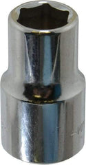 Blackhawk by Proto - 1/2" Drive, Standard Hand Socket - 6 Points, 1-1/2" OAL, Chrome Finish - Exact Industrial Supply