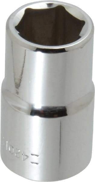 Blackhawk by Proto - 1/2" Drive, Standard Hand Socket - 6 Points, 1-1/2" OAL, Chrome Finish - Exact Industrial Supply