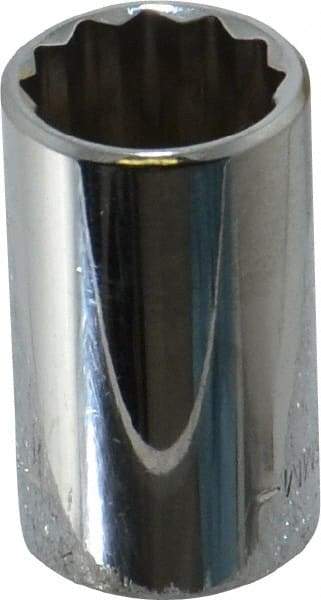 Blackhawk by Proto - 1/2" Drive, Standard Hand Socket - 12 Points, 1-1/2" OAL, Chrome Finish - Exact Industrial Supply