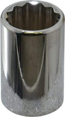 Blackhawk by Proto - 1/2" Drive, Standard Hand Socket - 12 Points, 1-1/2" OAL, Chrome Finish - Exact Industrial Supply