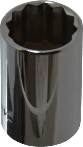 Blackhawk by Proto - 1/2" Drive, Standard Hand Socket - 12 Points, 1-1/2" OAL, Chrome Finish - Exact Industrial Supply