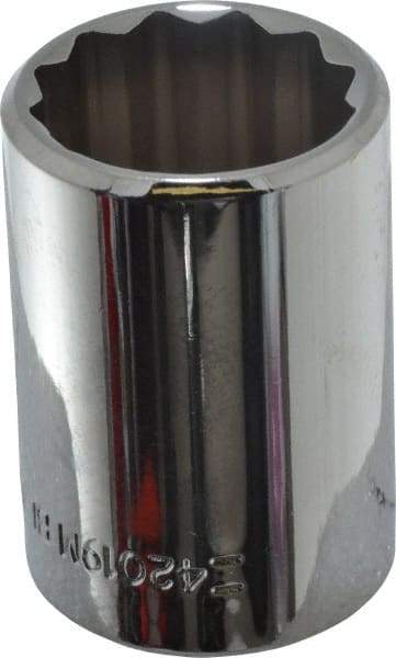 Blackhawk by Proto - 1/2" Drive, Standard Hand Socket - 12 Points, 1-1/2" OAL, Chrome Finish - Exact Industrial Supply