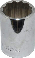 Blackhawk by Proto - 1/2" Drive, Standard Hand Socket - 12 Points, 1-1/2" OAL, Chrome Finish - Exact Industrial Supply