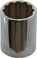 Blackhawk by Proto - 1/2" Drive, Standard Hand Socket - 12 Points, 1-1/2" OAL, Chrome Finish - Exact Industrial Supply