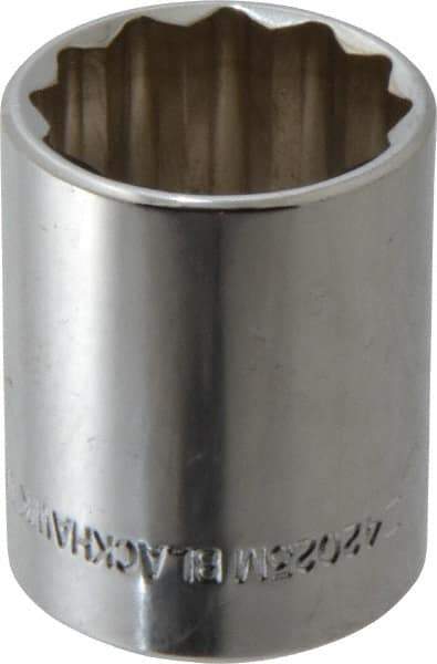 Blackhawk by Proto - 1/2" Drive, Standard Hand Socket - 12 Points, 1-1/2" OAL, Chrome Finish - Exact Industrial Supply