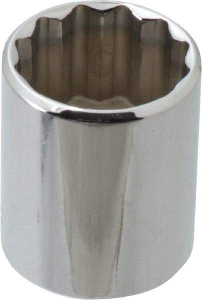 Blackhawk by Proto - 1/2" Drive, Standard Hand Socket - 12 Points, 1-1/2" OAL, Chrome Finish - Exact Industrial Supply