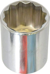 Blackhawk by Proto - 1/2" Drive, Standard Hand Socket - 12 Points, 1-5/8" OAL, Chrome Finish - Exact Industrial Supply