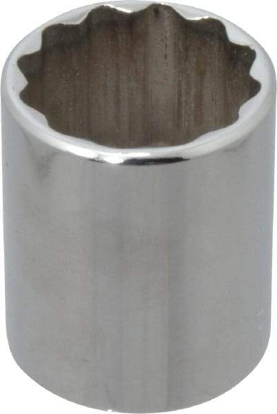 Blackhawk by Proto - 1/2" Drive, Standard Hand Socket - 12 Points, 1-3/4" OAL, Chrome Finish - Exact Industrial Supply