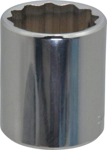 Blackhawk by Proto - 1/2" Drive, Standard Hand Socket - 12 Points, 1-3/4" OAL, Chrome Finish - Exact Industrial Supply
