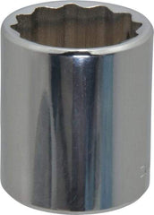 Blackhawk by Proto - 1/2" Drive, Standard Hand Socket - 12 Points, 1-3/4" OAL, Chrome Finish - Exact Industrial Supply