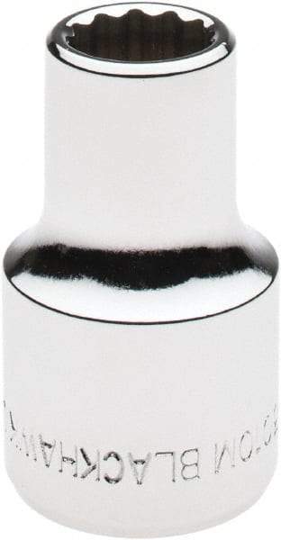 Blackhawk by Proto - 1/2" Drive, Standard Hand Socket - 12 Points, 1-1/2" OAL, Chrome Finish - Exact Industrial Supply
