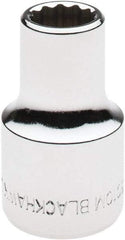 Blackhawk by Proto - 1/2" Drive, Standard Hand Socket - 12 Points, 1-1/2" OAL, Chrome Finish - Exact Industrial Supply