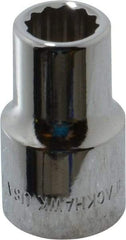 Blackhawk by Proto - 1/2" Drive, Standard Hand Socket - 12 Points, 1-1/2" OAL, Chrome Finish - Exact Industrial Supply