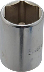 Blackhawk by Proto - 1/2" Drive, Standard Hand Socket - 6 Points, 1-1/2" OAL, Chrome Finish - Exact Industrial Supply