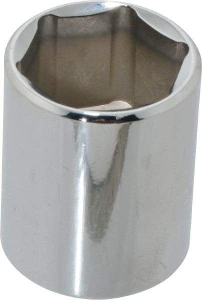 Blackhawk by Proto - 1/2" Drive, Standard Hand Socket - 6 Points, 1-1/2" OAL, Chrome Finish - Exact Industrial Supply