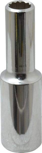 Blackhawk by Proto - 1/2" Drive, Deep Hand Socket - 12 Points, 3-3/32" OAL, Chrome Finish - Exact Industrial Supply