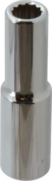 Blackhawk by Proto - 1/2" Drive, Deep Hand Socket - 12 Points, 3-3/32" OAL, Chrome Finish - Exact Industrial Supply