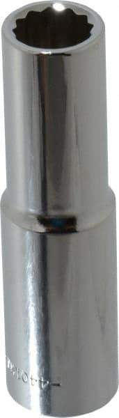 Blackhawk by Proto - 1/2" Drive, Deep Hand Socket - 12 Points, 3-3/32" OAL, Chrome Finish - Exact Industrial Supply