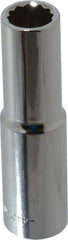 Blackhawk by Proto - 1/2" Drive, Deep Hand Socket - 12 Points, 3-3/32" OAL, Chrome Finish - Exact Industrial Supply