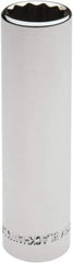 Blackhawk by Proto - 1/2" Drive, Deep Hand Socket - 12 Points, 3-3/32" OAL, Chrome Finish - Exact Industrial Supply