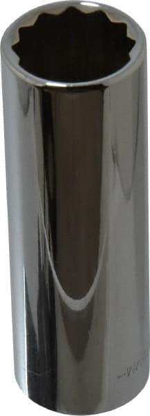 Blackhawk by Proto - 1/2" Drive, Deep Hand Socket - 12 Points, 3-3/32" OAL, Chrome Finish - Exact Industrial Supply