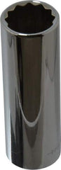 Blackhawk by Proto - 1/2" Drive, Deep Hand Socket - 12 Points, 3-3/32" OAL, Chrome Finish - Exact Industrial Supply