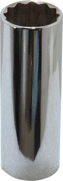 Blackhawk by Proto - 1/2" Drive, Deep Hand Socket - 12 Points, 3-3/32" OAL, Chrome Finish - Exact Industrial Supply