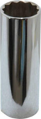 Blackhawk by Proto - 1/2" Drive, Deep Hand Socket - 12 Points, 3-3/32" OAL, Chrome Finish - Exact Industrial Supply
