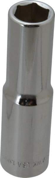 Blackhawk by Proto - 1/2" Drive, Deep Hand Socket - 6 Points, 3-9/32" OAL, Chrome Finish - Exact Industrial Supply
