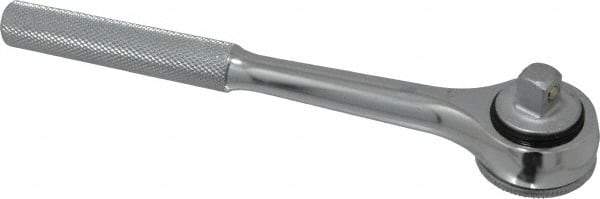 Blackhawk by Proto - 3/8" Drive Round Head Standard Ratchet - Chrome Finish, 7-29/32" OAL, 41 Gear Teeth, Standard Full Polished Handle, Knurled Speed Ring Head - Exact Industrial Supply