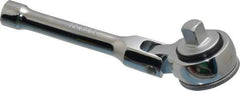Blackhawk by Proto - 3/8" Drive Round Head Ratchet - Chrome Finish, 5-7/8" OAL, 41 Gear Teeth, Miniature Full Polished Handle, Flex Head - Exact Industrial Supply