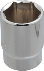Blackhawk by Proto - 13/16", 1/2" Drive, Standard Hand Socket - 6 Points, 1-1/2" OAL, Chrome Finish - Exact Industrial Supply
